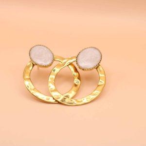 Boucles d’oreilles Amalia blanc nacré - L'atelier joye